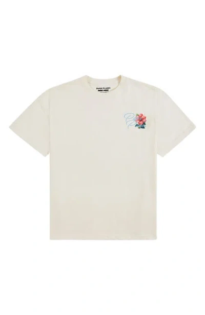 Paper Planes Flower Graphic T-shirt In Neutral