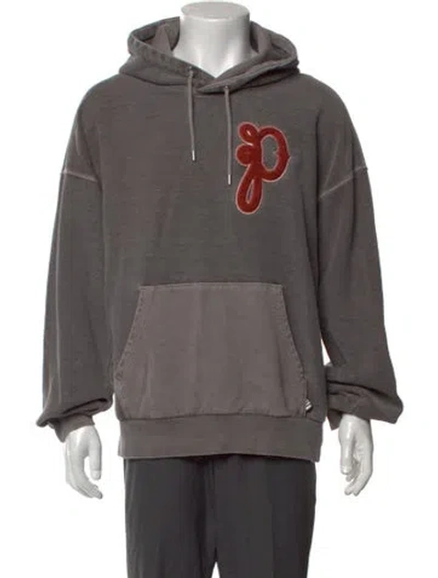 Pre-owned Paper Planes Graphic Print Crew Neck Hoodie In Grey