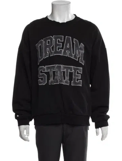 Pre-owned Paper Planes Graphic Print Crew Neck Sweatshirt In Black