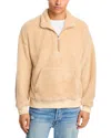 Paper Planes Half Zip Fleece Sweater In Neutral