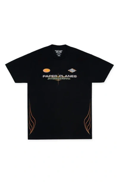 Paper Planes International Runway Graphic T-shirt In Black