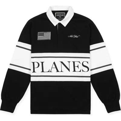Paper Planes Ny Rugby Shirt In Black