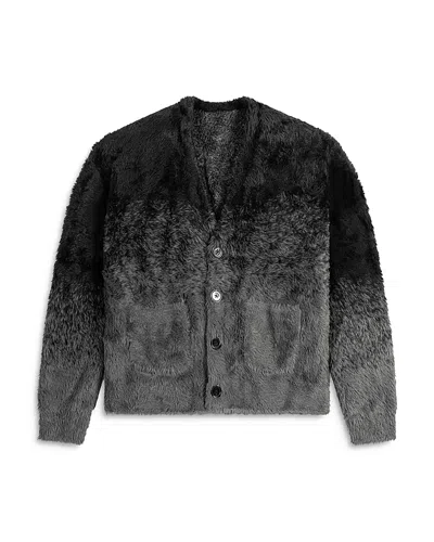 Paper Planes Ombre Cardigan Sweater In Black