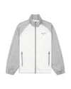 Paper Planes Open Bottom Track Jacket In White