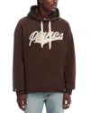 Paper Planes Open Hem Faux Sherpa Hoodie In Brown