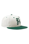 Paper Planes P Logo 9fifty Twill Snapback Cap In Chrome White/drk Green