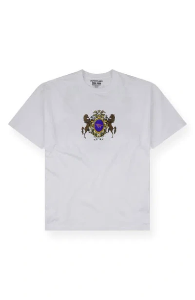 Paper Planes Planes Crest Cotton Graphic T-shirt In White