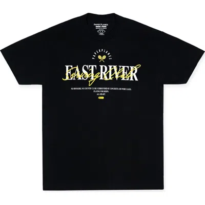 Paper Planes Planes East River Cotton Graphic T-shirt In Black