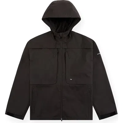 Paper Planes Planes Hooded Cotton Blend Jacket In Black
