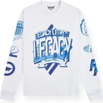 Paper Planes Planes Legacy Long Sleeve Cotton Graphic T-shirt In White