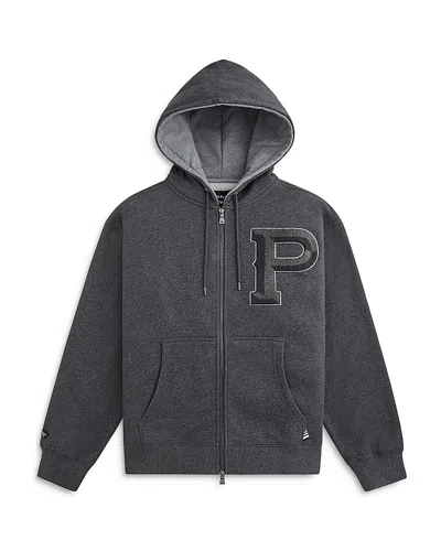 Paper Planes Relaxed Fit Zip Hoodie In Gray
