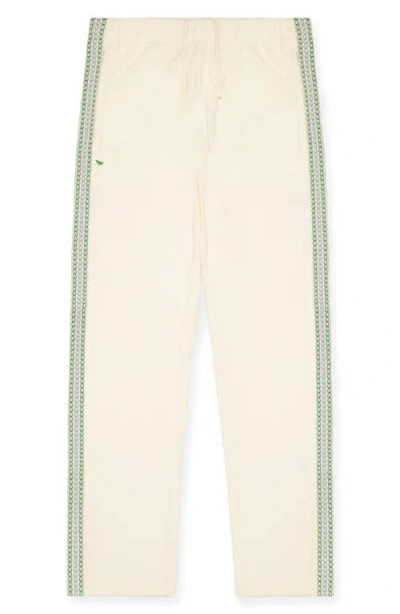 Paper Planes Reverse Terry Track Pants In Yellow