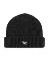 Paper Planes Wharfman Rib Beanie In Black