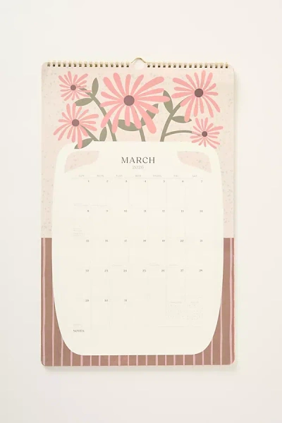 Paper Source 2025-2026 Flower Vase Tall Wall Calendar