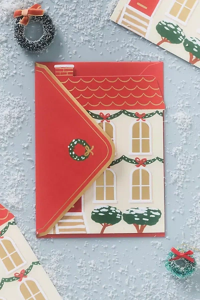 Paper Source Christmas Holiday Home Stationery Set In Red