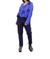 Paper Temples Cardi B Cardigan In Cobalt In Blue