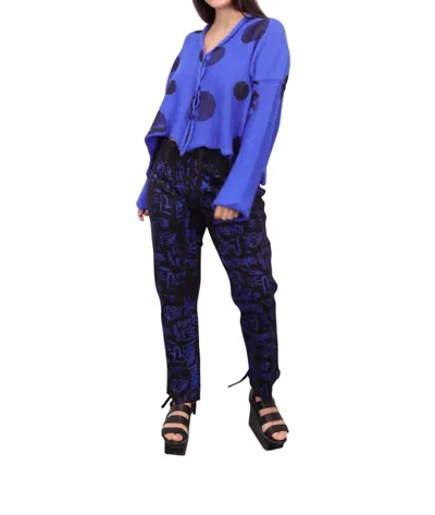 Paper Temples Cardi B Cardigan In Cobalt In Blue