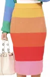 Paperdolls Chunky Rainbow Skirt In Multicolor