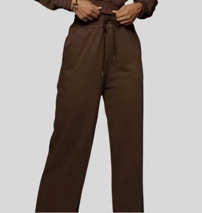 Paperdolls Cropped Hoodie Sweatsuit In Brown