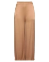 Paperlace London Woman Pants Camel Size 8 Viscose In Beige