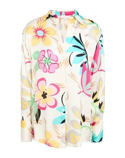 Paperlace London Woman Shirt Ivory Size 10 Viscose In Multi