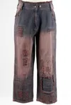 Paperlace Queen Of Hearts Distressed Jean In Black Multi