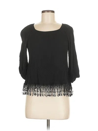 Pre-owned Papermoon 3/4 Sleeve Blouse In Black