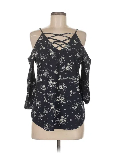 Pre-owned Papermoon 3/4 Sleeve Blouse In Black