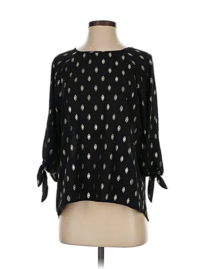 Pre-owned Papermoon 3/4 Sleeve Blouse In Black