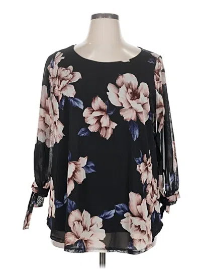 Pre-owned Papermoon 3/4 Sleeve Blouse In Black