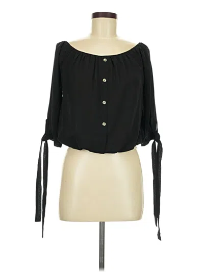 Pre-owned Papermoon 3/4 Sleeve Blouse In Black