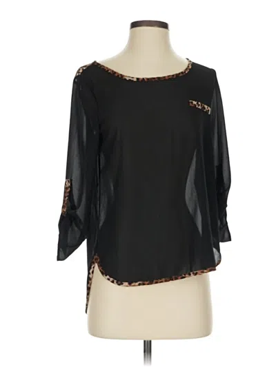 Pre-owned Papermoon 3/4 Sleeve Blouse In Black