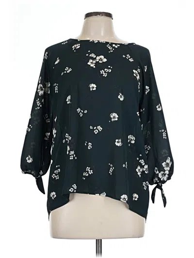 Pre-owned Papermoon 3/4 Sleeve Blouse In Black