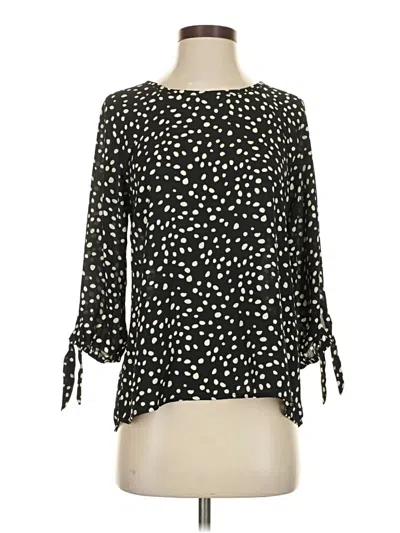 Pre-owned Papermoon 3/4 Sleeve Blouse In Black