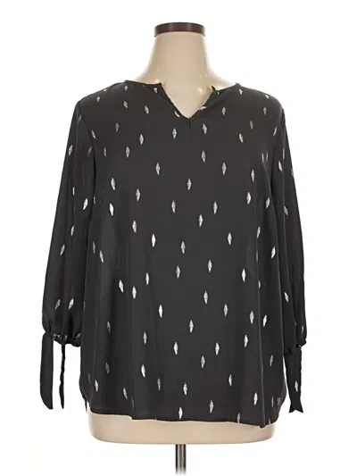 Pre-owned Papermoon 3/4 Sleeve Blouse In Black