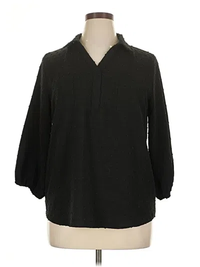 Pre-owned Papermoon 3/4 Sleeve Blouse In Black
