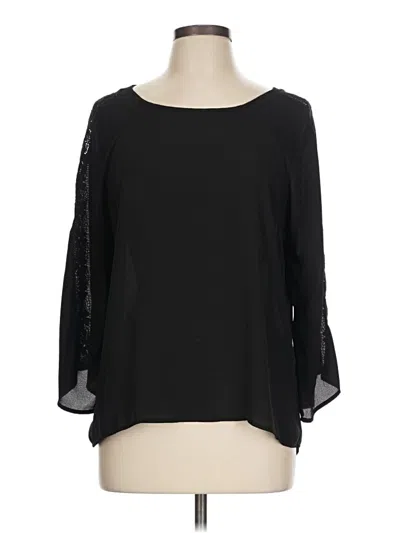 Pre-owned Papermoon 3/4 Sleeve Blouse In Black