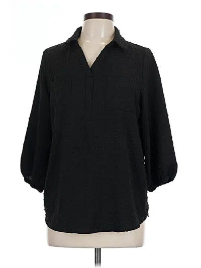 Pre-owned Papermoon 3/4 Sleeve Blouse In Black