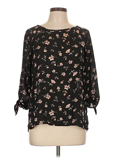 Pre-owned Papermoon 3/4 Sleeve Blouse In Black