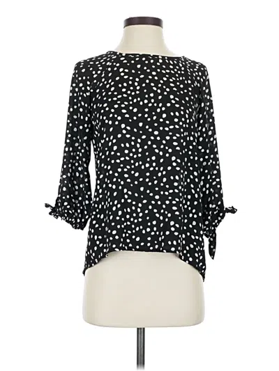 Pre-owned Papermoon 3/4 Sleeve Blouse In Black