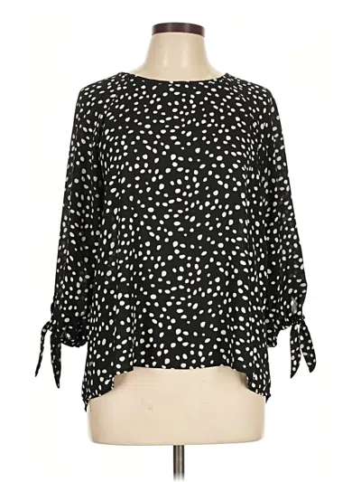 Pre-owned Papermoon 3/4 Sleeve Blouse In Black