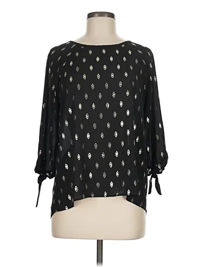 Pre-owned Papermoon 3/4 Sleeve Blouse In Black
