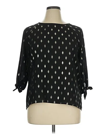 Pre-owned Papermoon 3/4 Sleeve Blouse In Black