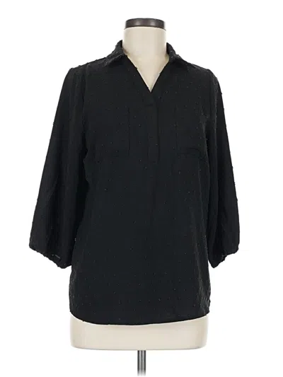 Pre-owned Papermoon 3/4 Sleeve Blouse In Black