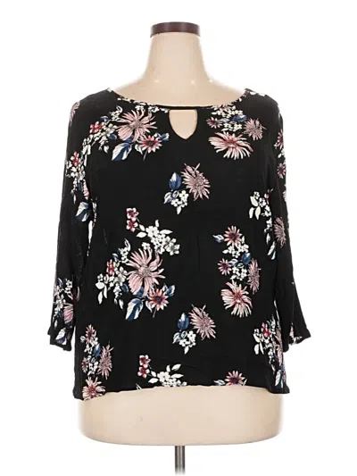 Pre-owned Papermoon 3/4 Sleeve Blouse In Black