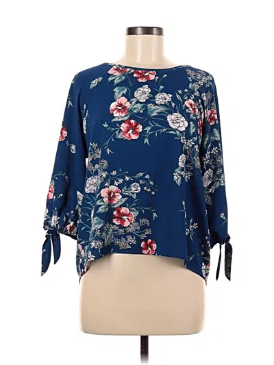 Pre-owned Papermoon 3/4 Sleeve Blouse In Blue