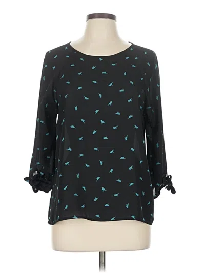 Pre-owned Papermoon 3/4 Sleeve Blouse In Blue