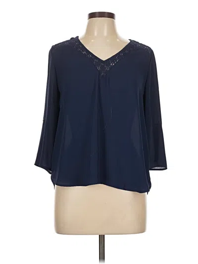 Pre-owned Papermoon 3/4 Sleeve Blouse In Blue
