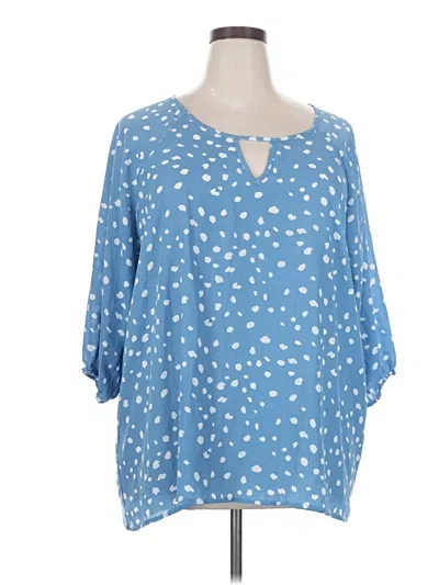 Pre-owned Papermoon 3/4 Sleeve Blouse In Blue