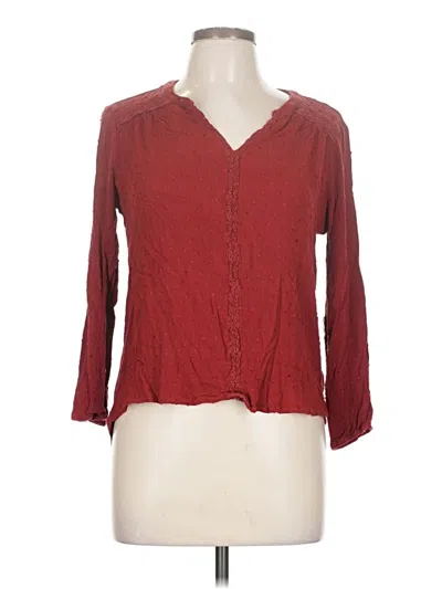 Pre-owned Papermoon 3/4 Sleeve Blouse In Brown
